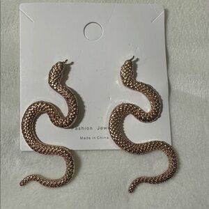 Gold Snake Earrings
